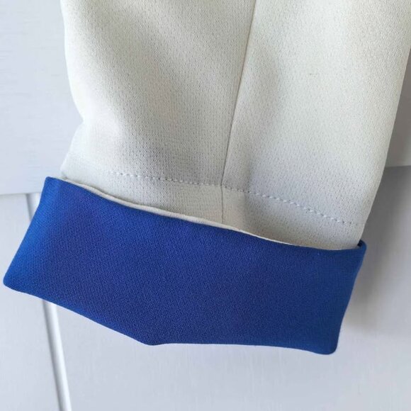 White Blazer with Blue Accents - Picture 4 of 4
